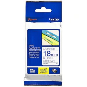 Brother TZE-243 LAMINATED TAPE 18MM 8M BLUE ON WHITE TZE243 4977766685382