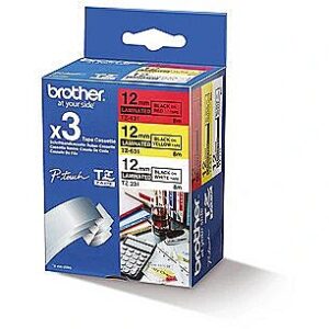 Brother TZE-31M3 12MM 8M 3-PACK WITH TZE-231/431/631 TZE31M3 4977766697989