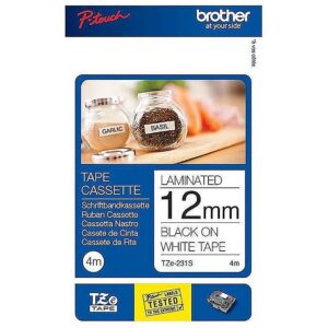 Brother Black on white tape Brother TZE231S/2 4977766736589