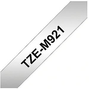 Brother TZE-M921 LAMINATED TAPE 9MM X 8M BLACK ON MATTE SILVER TZEM921 4977766750745