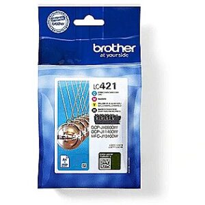 Brother LC-421 VALUE PACK INK BLACK F. DCPJ1050DW/J1140DW/MFCJ1010DW LC421VALDR 4977766818889