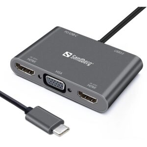 Sandberg 136-35 USB-C 5-in-1 PD 100W DisplayDock 136-35 5705730136351