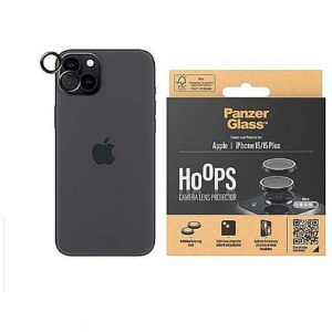 PanzerGlass PanzerGlass™ Hoops Camera Lens Protector iPhone 15 | 15 Plus | Black 1138 5711724011382