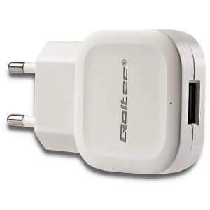 Qoltec AC adapter for Smartphone / Tablet | 12W | 5V | 2.4A | USB | white 50193 5901878501932