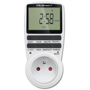 Qoltec 50628 Electronic Timer PC0628 with LCD 50628 5901878506289