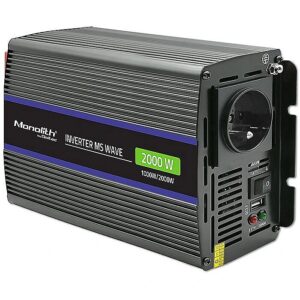 Qoltec 51926 Monolith voltage converter 2000 MS Wave / 12V to 230V / 1000/2000W / USB 51926 5901878519265