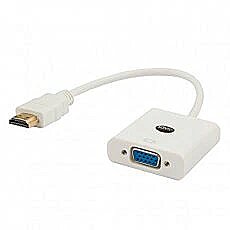 Savio CL-27B video cable adapter HDMI Type A (Standard) VGA (D-Sub) White CL-27/B 5901986044482