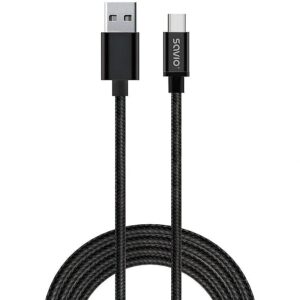 Savio CL-129 USB cable 2 m USB 2.0 USB A USB C Black CL-129 5901986044628