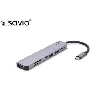 Savio HUB AK-47 USB Type C SAVIO AK-47 5901986046264