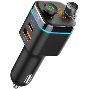 Savio TR-12 Bluetooth 5.0 FM Transmitter With Charger USB Quick Charge 3.0 / Micro SD / Black TR-12 5901986046349