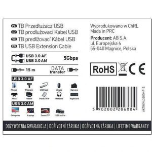 TB Extension cable USB gen.3.2 15 m AKTBXKU32KONF15 5902002206884