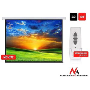 Maclean Projection screen electric MC-592 100 "200x150 4: 3 wall or ceiling mc-592 5903292801070