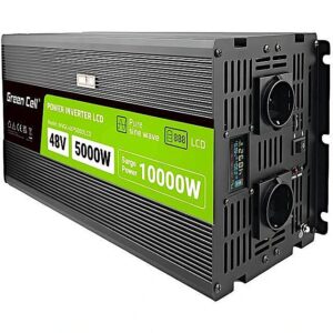 Green Cell Przetwornica LCD 48V 5000W/10000W Czysty sinus z wywietlaczem INVGC48P5000LCD 5904326374584