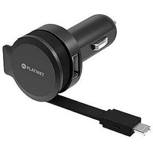 Platinet Paltinet PLCRRCC Universal IC Car charger 2.4A USB +  Rolling Micro USB Cable Black PLCRRCC 5907595446501