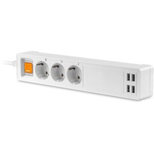 Platinet extension cord 3 sockets USB WiFi Tuya 1.8m