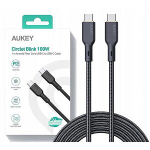 Aukey CB-KCC101 Nylon C able USB C - USB C 1m CB-KCC101 689323785308