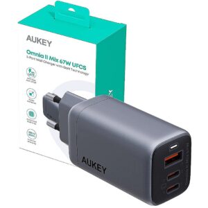 Aukey AUEKY Omnia II Mix PA-B6U Wall charger 1x USB 2x USB-C Power Delivery 3.0 67W PA-B6U 689323786893