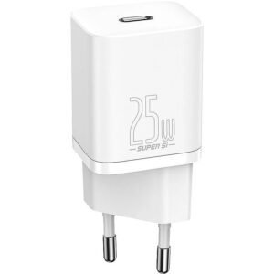 Baseus CCSP020102 Super Si 25W PD USB-C Fast Adaptive Charger 5V 3.1A / 12V 2.1A White CCSP020102 6932172603731