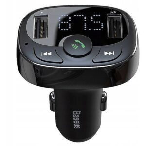 Baseus T-Typed CCTM-01 Car FM Transmitter 3.4A / USB Flash / SD / Bluetooth 4.2 Black CCTM-01 6932172626976