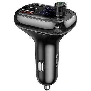 Baseus S-13 Bluetooth FM / MP3 Transmitter Car Charger 2x USB 5A + PD Type-C Black CCMT000101 6932172626983