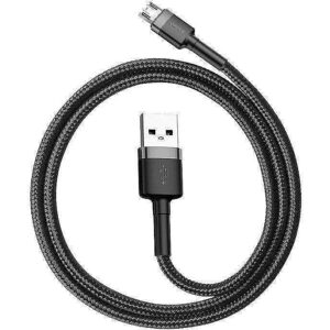 Baseus CABLE MICROUSB TO USB 2M/GRAY/BLACK CAMKLF-CG1 CAMKLF-CG1 6953156280366