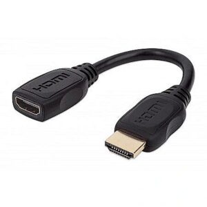 Manhattan Przedłużacz Kabel HDMI-HDMI 2.0 M/F 20cm Ethernet 4K*60Hz 354523 766623354523