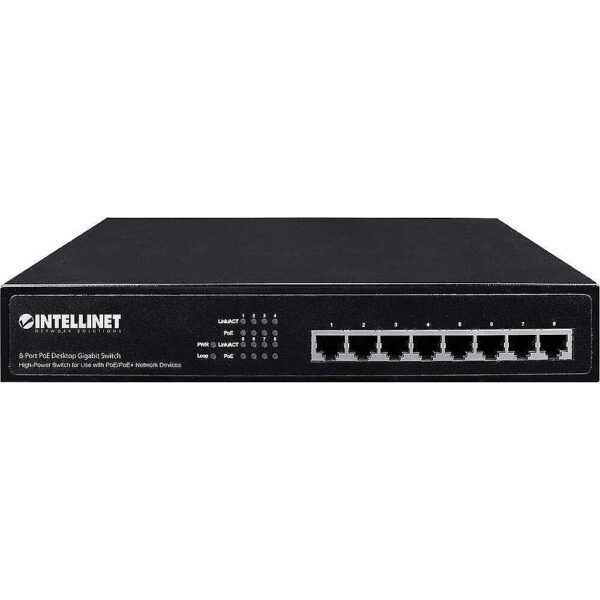 Intellinet 8-Port Gigabit Ethernet PoE+ Switch 560641 766623560641