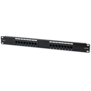 Techly Patch panel 1U UTP 16xR J45 Cat.5e