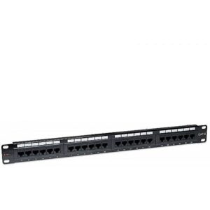 Techly Patch panel 1U UTP 24xR J45 Cat.6