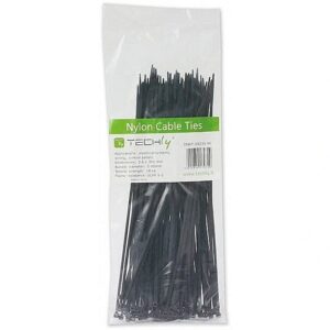 Techly Nylon cable ties 200 x 2.5mm 100pcs black 306370 8057685306370