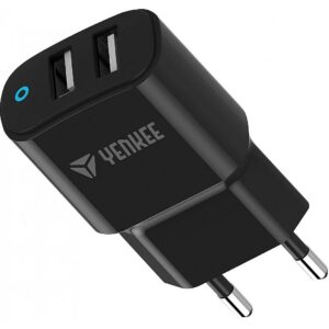 Yenkee Charger 2 x USB A 12W 2.4A YAC 2024BK 8590669323517