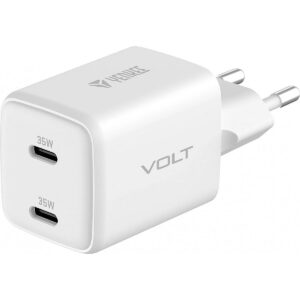 Yenkee USB C mains charger 2x18W 3A Power delivery 3.0 QC3.0 White YAC G35D VOLT 8590669358458