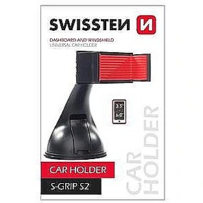 Swissten S-GRIP S2 Premium Universal Window Holder with 360 Rotation For Devices 3.5&apos;- 6.0&apos; inches Black SW-CH-S2-B 8595217443990