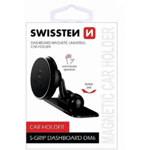 Swissten S-Grip DM6 Universal Car Panel Holder With Magnet For Devices Black SW-CH-PA-DM6-BK 8595217456327