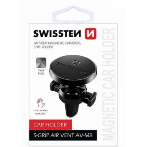 Swissten S-Grip AV-M8 Universal Car Air Vent Holder For Devices Black SW-GRP-AVM8 8595217456358