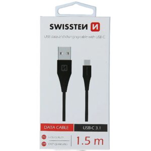 Swissten USB / USB-C 3.1 Data Cable 1.5m 71504401 8595217460188