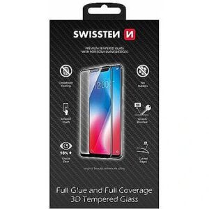 Swissten Ultra Durable Full Face / Full Glue Tempered Glass Premium 9H Screen Protector Samsung 405 Galaxy A40 Black SW-JAP-T-3D-A405-BK 8595217464551