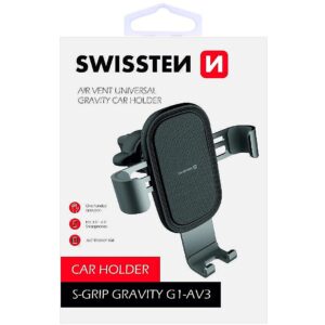 Swissten S-GRIP G1-AV3 Metal Age Gravity 360 Universal Car Air Vent Holder For Devices Silver 8595217465084 8595217465084