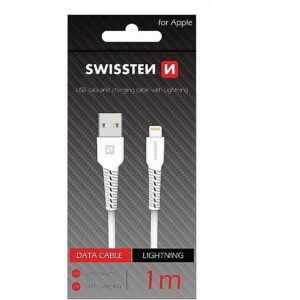 Swissten Basic Fast Charge 3A Lightning Data and Charging Cable 1m SW-BA-LIGH-3A-1M-WH 8595217466234