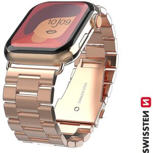 Swissten Metal Strap for Apple Watch 1/2/3/4/5/6/SE / 40 mm / 42 mm / Gold 46000313 8595217477247