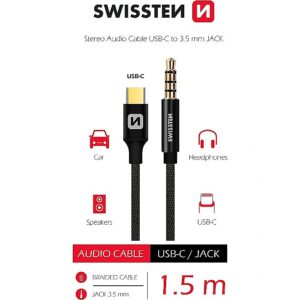 Swissten Textile Audio Adapter USB-C / 3