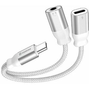 Swissten Textile USB-C / USB-C / Aux 3.5mm Charging Audio Adapter 0.12m 73502304 8595217488380