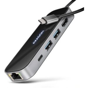 Axagon HMC-6GLN multiport hub USB-C LAN HDMI PD100W HMC-6GLN 8595247908674