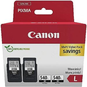 Canon PG-540L TWIN BLACK INK VALUE PACK (2 INK CRGS) 5224B020 8714574686868