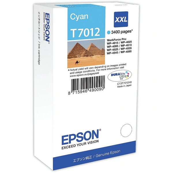 Epson cartridge XXL cyan for WP 4000/450 C13T70124010 8715946490090