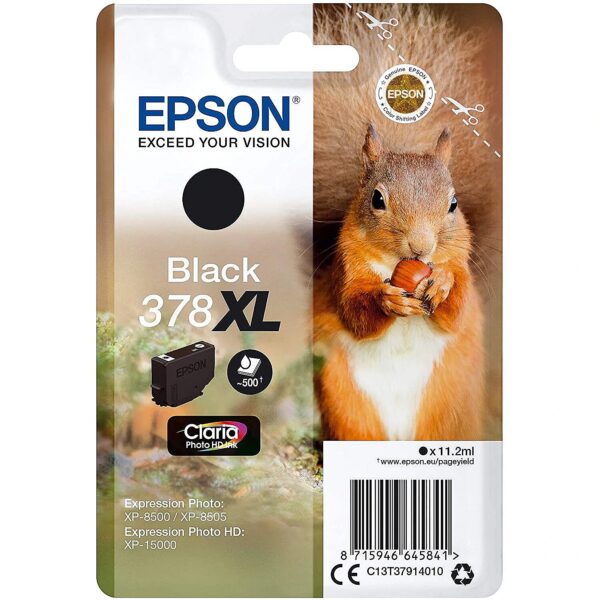 Epson ink black 378XL (C13T37914010) (Claria Photo HD) C13T37914010 8715946645841