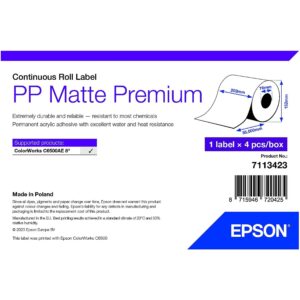 Epson PP MATTE LABEL PREM CONTINUOUS ROLL 210X55MM 7113423 8715946720425