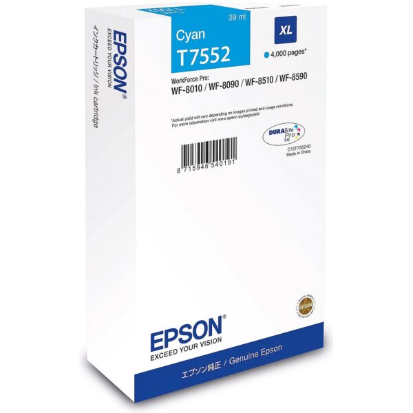 Epson WF-8XXX Series Ink Cartridge XL Cyan C13T75524N 8715946726885