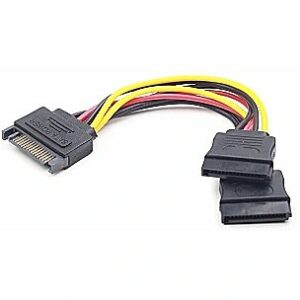 Gembird SATA Power 15 pin to 2x SATA CC-SATAM2F-01 8716309086394