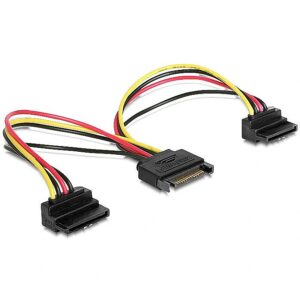 Gembird SATA power cable 15 pin to 2x SATA HDD (angled connectors) CC-SATAM2F-02 8716309086608